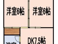 【MKビル 102】2DK★オール洋間★ 3階 間取り図