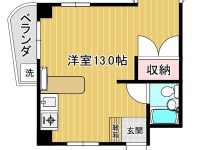 琉球大学近く‼北口から徒歩3分（200ｍ）の物件。コンクリート打ちっぱなしの室内 4階 間取り図