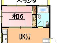 【石川氏アパート 202】1DK★公園近く★静かな住宅街です♪ 2階 間取り図