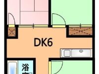 【サンヒルズハイム202】3DK★和洋タイプ★バストイレ別！浴槽付き♪駐車場１台付き 2階 間取り図