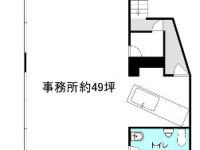 【渡名喜氏貸事務所】建物の下に駐車スペースがあり４台以上駐車が出来ます。
部屋も５６坪と大きめの事務所になります。ぜひ内覧してください。 2階 間取り図