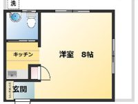 【ヘイマンション 407】お問合せはてだこまで☎0120-30-8733♪
水回りはバス・トイレ一緒ですが、その分お部屋の広さを優先、お掃除が簡単というメリットがあります。 4階 間取り図