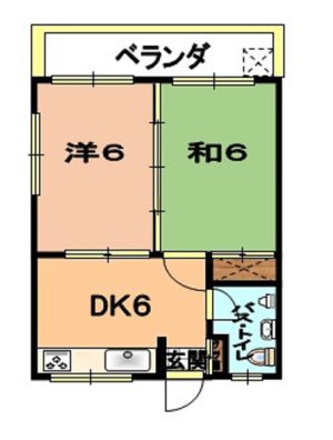 崎間アパート 間取り図