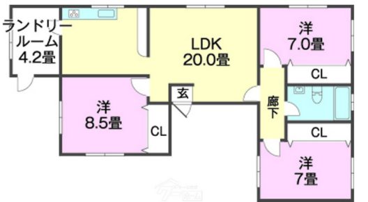 港川戸建　Ａ棟 間取り図