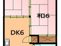 【マンションティアラ 406】敷礼ナシ‼2DK★小児科近く・バス停目の前♪ 4階 間取り図