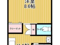 【レジデンスひまわり 505】一人暮らしにいかがですか？
ネット無料！独立洗面台とエアコン、食器棚もあって初めてのお一人暮らしにもおすすめです(o^―^o) 5階 間取り図