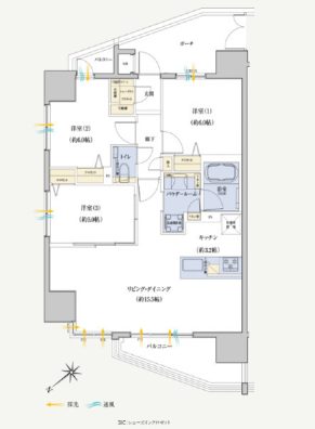 ザ・ファインタワー浦添城間 間取り図