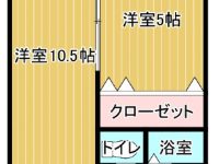 【ジョイアス 203】プライベートをしっかりと確保したベットルームと、
友達を呼んで過ごすことも出来るリビングルームを分けて利用できるのが嬉しいですね★ 2階 間取り図