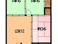 【サンライズビル 203】3LDK★駐車場2台無料★バストイレ別★ネット無料★ 2階 間取り図