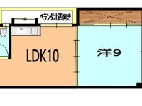 【アーバンライフマルサン 305】お問合せはてだこまで☎0120-30-8733♪
角部屋の1LDK★バストイレ別★初めての一人暮らしにいかがですか？ 3階 間取り図