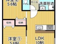 【casaりんや 104】人気の設備が充実したお部屋♪
バストイレ別！室内洗濯機置場！エアコン付き！オートロック！ 駐車場２台 1階 間取り図