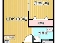 【AXIS（アクシス） 304】★1LDK★バストイレ別！浴槽付き♪
室内洗濯機置き場！衣類乾燥機付き★光インターネット無料★ 3階 間取り図