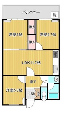 ヌーベル嘉数 間取り図