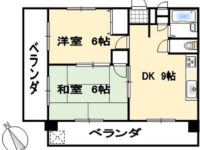 【シャトレ佐久川Ⅱ 201】2月末入居可能予定★新品のエアコンが付きます♪バストイレ別
和洋室それぞれあります。2面ベランダなので光が入りやすい室内となっています★ 2階 間取り図