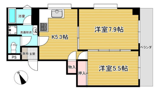 松山産業真栄原第７マンション 間取り図