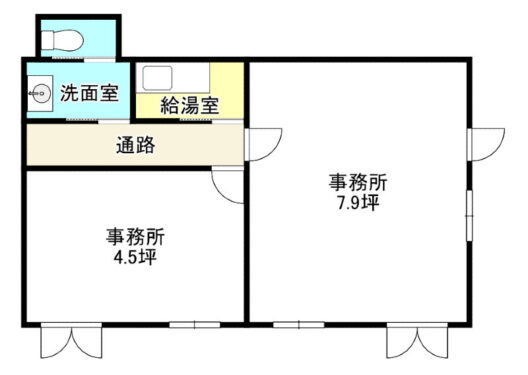 浦添市前田の賃貸事務所 間取り図