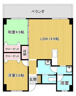 カレッジビューハイムＡＫ 間取り図