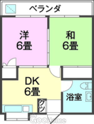浦西アパートＡ棟 間取り図