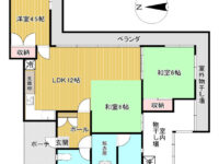 【マンションゴールドキャッスル 701】分譲マンションの1室★バストイレ別★室内洗濯機置場★ 7階 間取り図