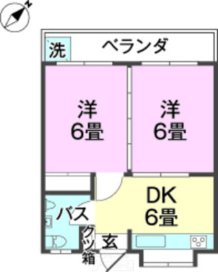 崎間アパート 間取り図