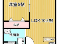 【退去予定物件です！AXIS（アクシス） 203】室内設備充実★オートロック付きで一人暮らしの方も安心して入居いただけます(o^―^o) 間取り図
