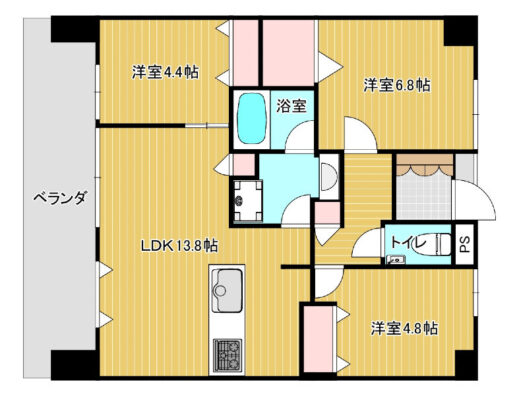 ミルコマンション前田ザ・ビュー 間取り図