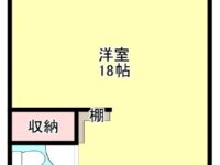 【コーポとうやま 302】広い1Rの物件です！インターネット無料！バークレーズコート徒歩５分！ 3階 間取り図